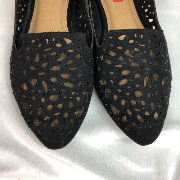 OkUnionbay Laser Cut Black Flats - Picture 3 of 8